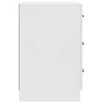 vidaXL Cabinet de chevet avec tiroir Blanc brillant 43 x 41 x 63 5 cm