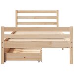 vidaXL Cadre de lit sans matelas 100x200 cm bois massif de pin