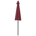 vidaXL Parasol d'extérieur avec mât en aluminium 270 cm Bordeaux