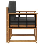 vidaXL Canapé d’extérieur Bois d'acacia massif et polyester Naturel