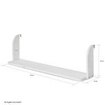 Etagère suspendue blanche en bois 83cm à fixer à un lit