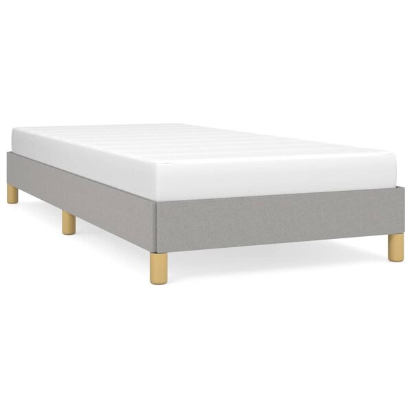 vidaXL Cadre de lit Gris clair 100x200 cm Tissu