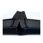 Classeur à bandes pour timbres 64 pages noires. Couleur - Bleu