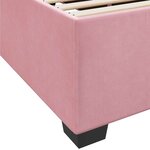 vidaXL Cadre de lit avec matelas Rose 100 x 200 cm tissu