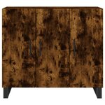 vidaXL Buffet chêne fumé 90x34x80 cm bois d'ingénierie