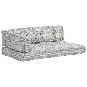 vidaXL Coussin de canapé palette Gris clair Tissu Patchwork