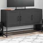 vidaXL Meuble TV noir 100 5x39x60 5 cm acier
