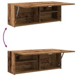 vidaXL Armoire murale de bain vieux bois 80x25x30 cm bois d'ingénierie
