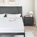 vidaXL Matelas Blanc 180 x 200 cm Tissu jacquard