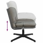 vidaXL Chaise pivotante de bureau Gris clair Tissu