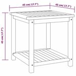 vidaXL Table d'appoint Bois d'acacia massif 45x45x45 cm