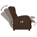 Vidaxl fauteuil de massage électrique à oreilles marron similicuir