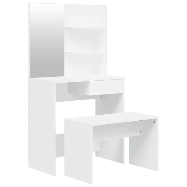 vidaXL Ensemble de coiffeuse Blanc 74 5x40x141 cm