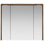 vidaXL Armoire Miroir de Salle de Bain Chêne fumé 73 5 x 16 x 62 5 cm