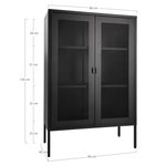 House Nordic Vitrine Anna avec porte en maille Noir