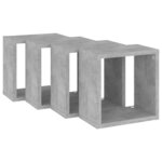 vidaXL Étagères cube murales 4 Pièces Gris béton 26x15x26 cm