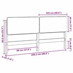 vidaXL Tête de lit capitonnée Brun et gris foncé 200 cm Pin massif