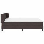 vidaXL Lit à ressorts avec matelas Marron foncé 140 x 190 cm tissu