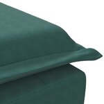 vidaXL Chaise longue de massage avec traversin vert foncé velours