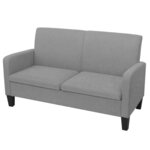 vidaXL Ensemble de canapés 2 Pièces tissu gris clair