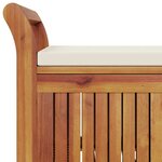 vidaXL Banc de rangement de jardin avec coussin 126 cm Bois d'acacia