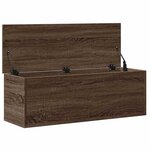 vidaXL Boîte de rangement chêne marron 102x35x35 cm bois d'ingénierie