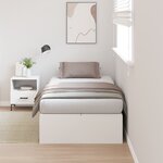 Cadre de lit de rangement vidaXL Blanc 75x190 cm