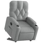 vidaXL Fauteuil inclinable Gris clair Tissu
