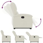 vidaXL Fauteuil inclinable électrique crème velours