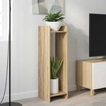 vidaXL Support de Plante 2 pièces Chêne Sonoma 30 x 30 x 100 cm