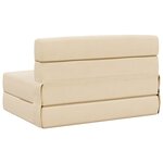 vidaXL Canapé-lit pliable Crème 70 x 80 x 60 cm Tissu