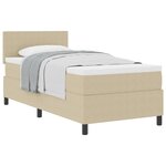 vidaXL Lit à ressorts avec matelas en velours côtelé gris clair simple