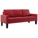 Vidaxl ensemble de canapés 2 pièces rouge similicuir