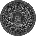 MEDUSA Great Greek Mythology 2 Once Argent Monnaie 2000 Francs Cameroon 2023