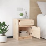 vidaXL Tables de chevet 2 Pièces 40x31x50 cm bois de pin massif