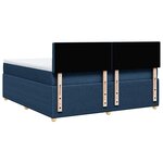 vidaXL Sommier à lattes de lit avec matelas Bleu 180x200 cm Tissu