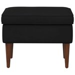 vidaXL Pouf Noir 55 x 35 x 41 cm Velours