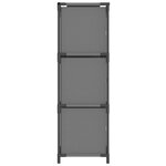 vidaXL Armoire de rangement 3 tiroirs en tissu Gris 34x34x101 cm Acier
