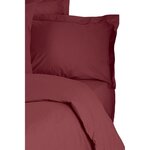Parure de lit - housse de couette 220 x 240 + 2 taies d'oreiller 60 x 60 coton renforcé - Rouge