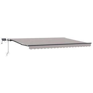 vidaXL Auvent Rétractable Gris clair 400 ×300 cm tissu