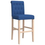vidaXL Chaises de bar lot de 2 bois massif d'hévéa et tissu