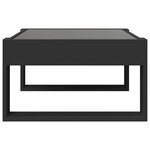 vidaXL Table basse avec LED infini noir 70x53x30 cm