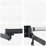 vidaXL Auvent Rétractable Blanc 500 × 300 cm Tissu et Métal
