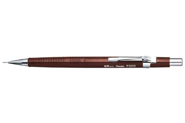 Portemines P203  marron  diamètre de mines: 0 3 mm PENTEL