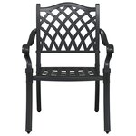 vidaXL Ensemble de tables de jardin 3 Pièces Noir Aluminium coulé