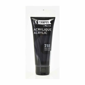 Peinture acrylique 100 ml - Noir d'ivoire n°755