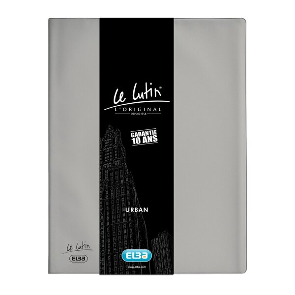 Protège-documents 'Le Lutin Urban' PVC 40 pochettes 80 Vues Gris Métallisé ELBA