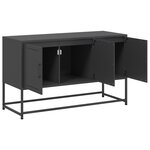 vidaXL Meuble TV noir 100 5x39x60 5 cm acier