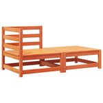 vidaXL Canapé d'angle de jardin avec coussins et repose-pieds