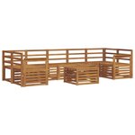 vidaXL Ensemble de canapés d'extérieur 8 pc Naturel